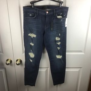 J Brand Demented Trouble Low Rise Crop Jeans SZ 32